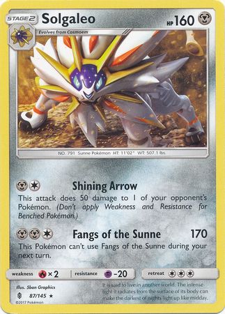 Solgaleo - 87/145 - Rare available at 401 Games Canada