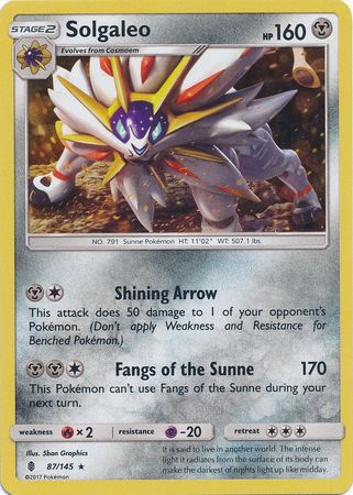 Solgaleo - 87/145 - Shattered Holo Rare - Theme Deck Exclusive available at 401 Games Canada