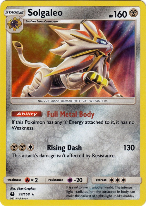 Solgaleo - 99/168 - Holo Rare available at 401 Games Canada