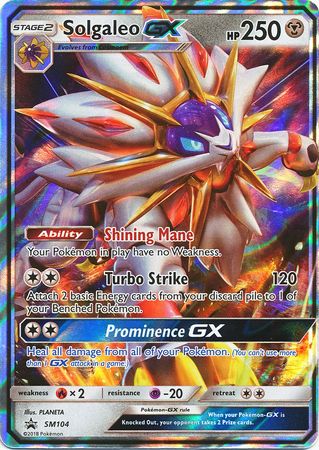 Solgaleo GX - SM104 - Promo available at 401 Games Canada