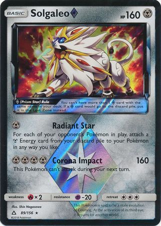 Solgaleo Prism Star - 89/156 - Holo Rare available at 401 Games Canada