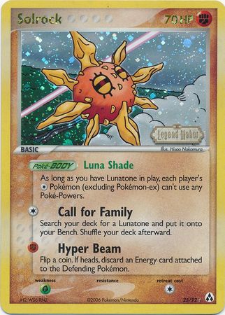 Solrock - 25/92 - Rare - Reverse Holo available at 401 Games Canada