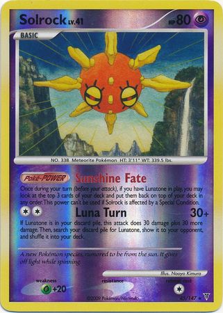 Solrock - 45/147 - Rare - Reverse Holo available at 401 Games Canada