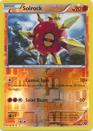 Solrock - 64/146 - Uncommon - Reverse Holo available at 401 Games Canada