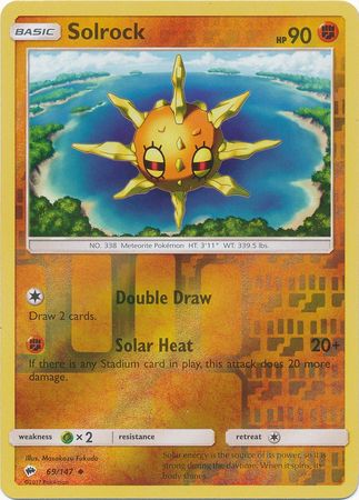 Solrock - 69/147 - Uncommon - Reverse Holo available at 401 Games Canada