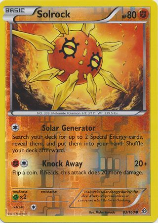 Solrock - 83/160 - Common - Reverse Holo available at 401 Games Canada