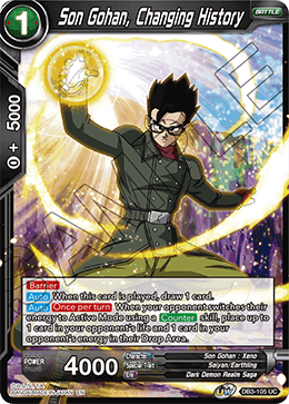 Son Gohan, Changing History - DB3-105 - Uncommon available at 401 Games Canada