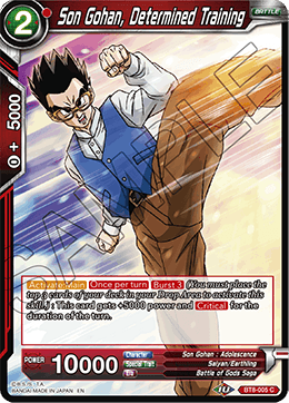 Son Gohan, Determined Training - BT8-005 - Common available at 401 Games Canada