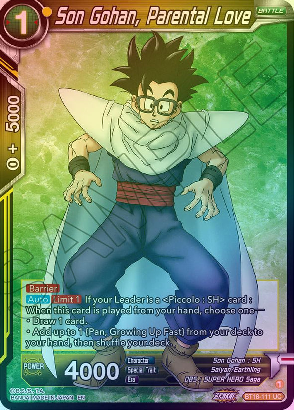 Son Gohan, Parental Love - BT18-111 - Uncommon (Foil) available at 401 Games Canada