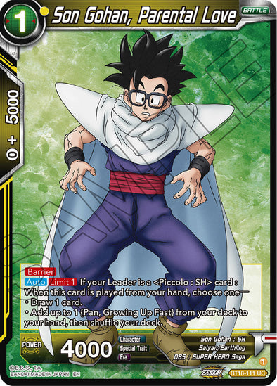 Son Gohan, Parental Love - BT18-111 - Uncommon available at 401 Games Canada