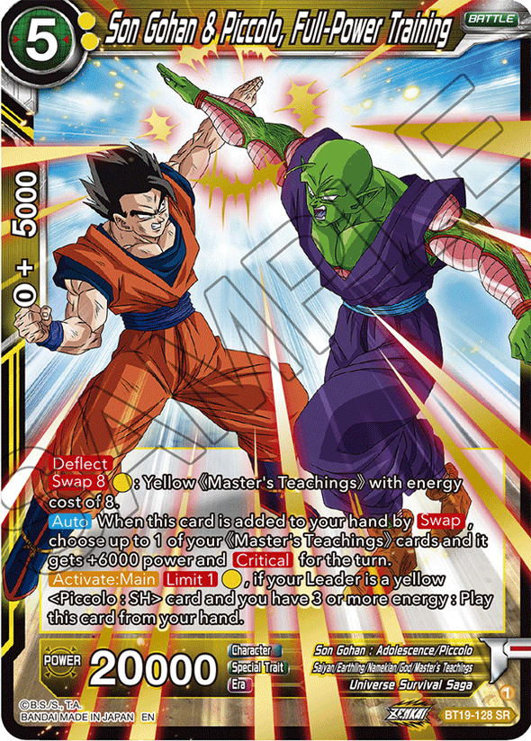 Son Gohan & Piccolo, Full-Power Training - BT19-128 - Super Rare available at 401 Games Canada