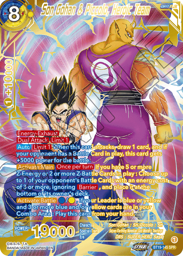 Son Gohan & Piccolo, Heroic Team - BT19-145 - Special Rare available at 401 Games Canada