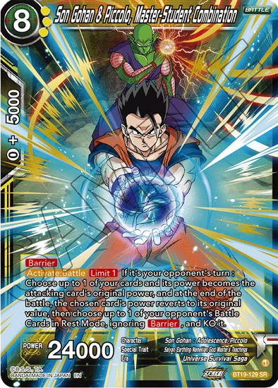 Son Gohan & Piccolo, Master-Teacher Combination - BT19-129 - Super Rare available at 401 Games Canada