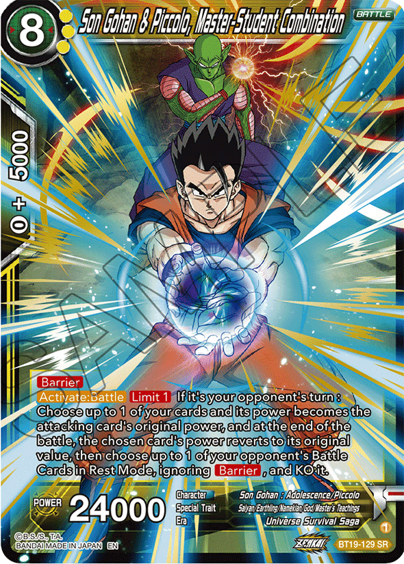 Son Gohan & Piccolo, Master-Teacher Combination - BT19-129 - Super Rare available at 401 Games Canada