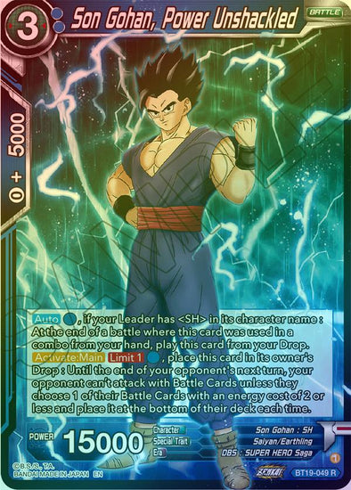 Son Gohan, Power Unshackled - BT19-049 - Rare (Foil) available at 401 Games Canada