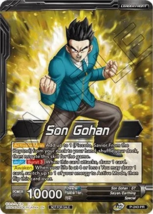 Son Gohan // SS4 Son Gohan, Awakened Ability - P-243 - Promo (Full Art) available at 401 Games Canada