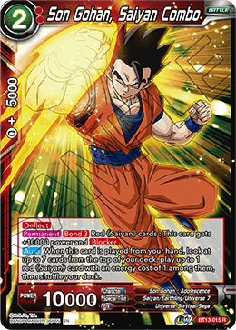 Son Gohan, Saiyan Combo - BT13-015 - Rare (FOIL) available at 401 Games Canada