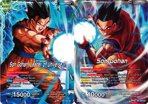 Son Gohan // Son Gohan, Leader of Universe 7 - TB1-025 - Uncommon (Foil) available at 401 Games Canada