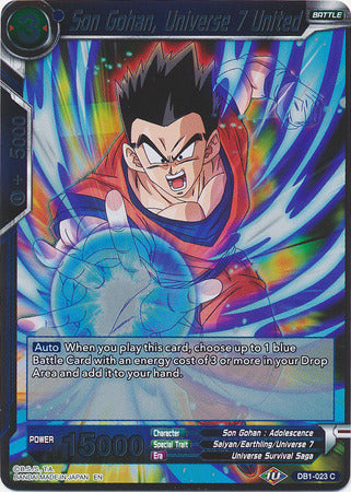 Son Gohan, Universe 7 United - DB1-023 - Common (FOIL) available at 401 Games Canada