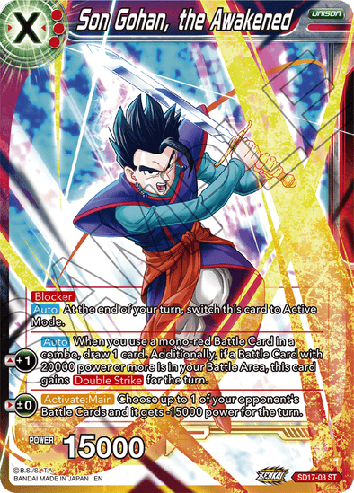 Son Gohan, the Awakened - SD17-03 - Starter Rare available at 401 Games Canada