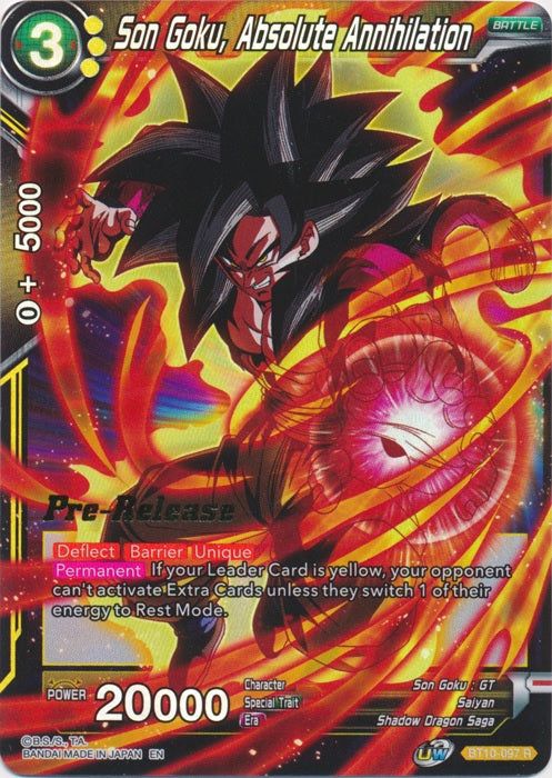 Son Goku, Absolute Annihilation - BT10-097 - Promo (Series 10 Pre-Release) available at 401 Games Canada