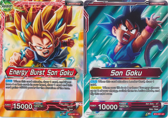 Son Goku // Energy Burst Son Goku - BT4-001 - Uncommon available at 401 Games Canada