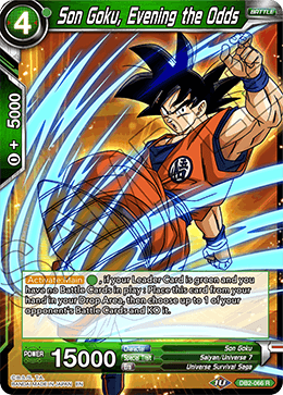 Son Goku, Evening the Odds - DB2-066 - Rare available at 401 Games Canada