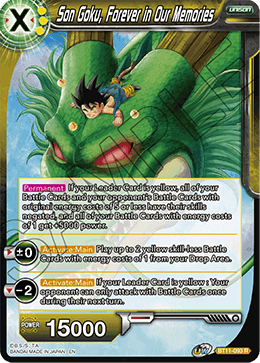 Son Goku, Forever in Our Memories - BT11-093 - Rare (FOIL) (Reprint) available at 401 Games Canada