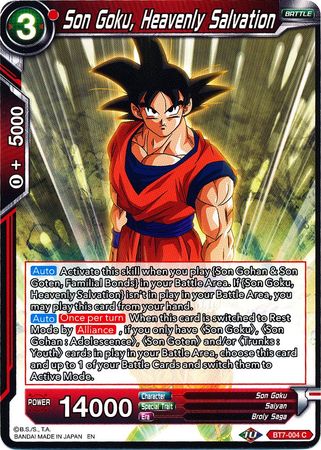 Son Goku, Heavenly Salvation - BT7-004 - Common available at 401 Games Canada