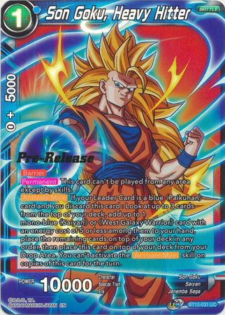 Son Goku, Heavy Hitter - BT12-031 - Promo (Series 12 Pre-Release) (Foil) available at 401 Games Canada