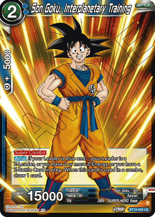 Son Goku, Interplanetary Training - BT19-045 - Uncommon available at 401 Games Canada