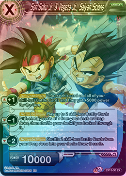 Son Goku Jr. & Vegeta Jr., Saiyan Scions - EX13-30 - Expansion Rare (Foil) available at 401 Games Canada