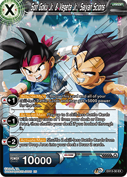 Son Goku Jr. & Vegeta Jr., Saiyan Scions - EX13-30 - Expansion Rare available at 401 Games Canada