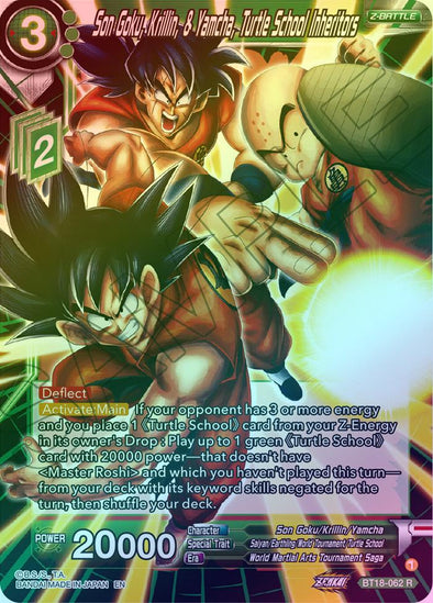 Son Goku, Krillin, & Yamcha, Turtle School Inheritors - BT18-062 - Rare (Foil) available at 401 Games Canada