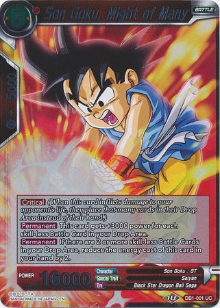 Son Goku, Might of Many - DB1-001 - Uncommon (FOIL) available at 401 Games Canada