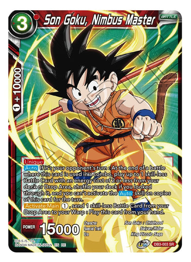 Son Goku, Nimbus Master - DB3-003 - Super Rare (Reprint) available at 401 Games Canada