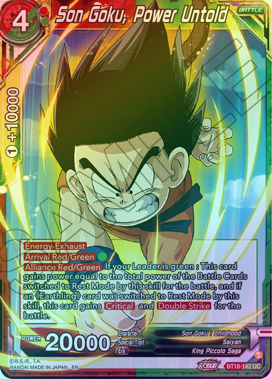 Son Goku, Power Untold - BT18-142 - Uncommon (Foil) available at 401 Games Canada