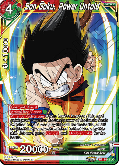 Son Goku, Power Untold - BT18-142 - Uncommon available at 401 Games Canada