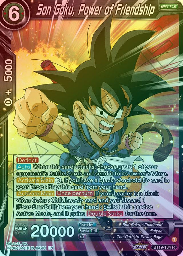 Son Goku, Power of Friendship - BT19-134 - Rare (Foil) available at 401 Games Canada