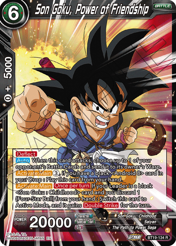 Son Goku, Power of Friendship - BT19-134 - Rare available at 401 Games Canada