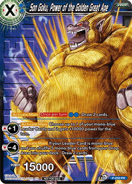 Son Goku, Power of the Golden Great Ape - P-250 - Tournament Promo (Winner Stamped) available at 401 Games Canada