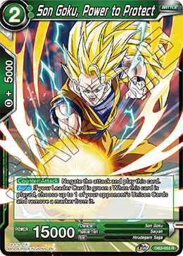 Son Goku, Power to Protect - DB3-053 - Rare available at 401 Games Canada