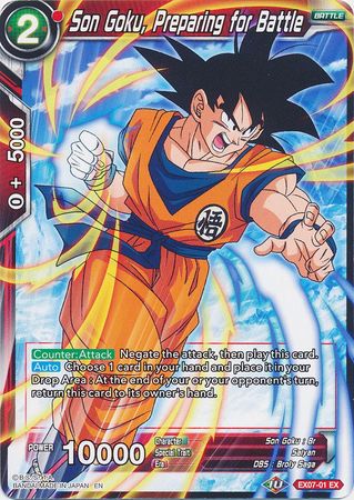 Son Goku, Preparing for Battle - EX07-01 - Expansion Rare available at 401 Games Canada