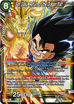 Son Goku, Return of the Dragon Fist - BT14-097 - Super Rare available at 401 Games Canada