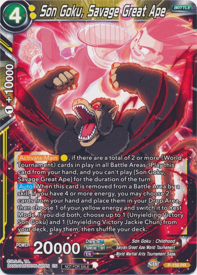 Son Goku, Savage Great Ape - P-156 - Promo (Foil) available at 401 Games Canada