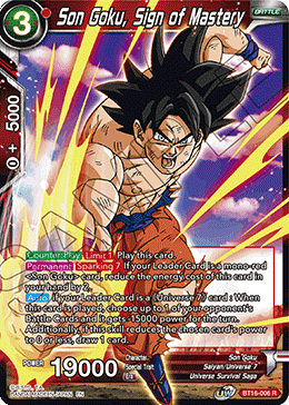 Son Goku, Sign of Mastery - BT16-006 - Rare (Foil) available at 401 Games Canada