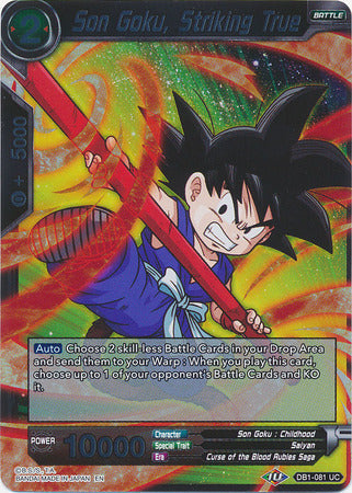 Son Goku, Striking True - DB1-081 - Uncommon (FOIL) available at 401 Games Canada