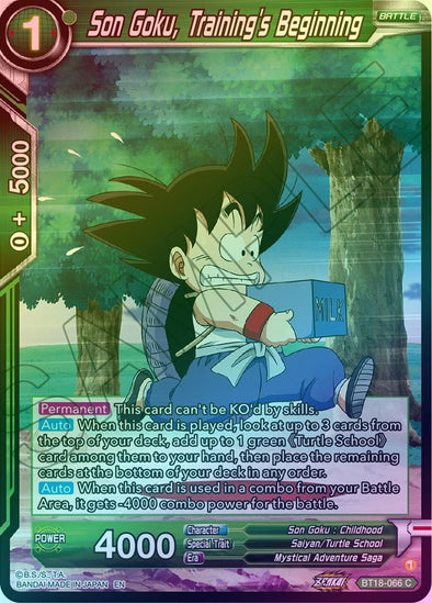 Son Goku, Training's Beginning - BT18-066 - Common (Foil) available at 401 Games Canada