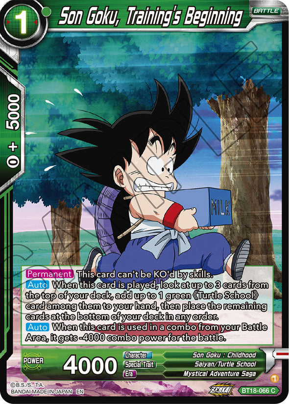 Son Goku, Training's Beginning - BT18-066 - Common available at 401 Games Canada