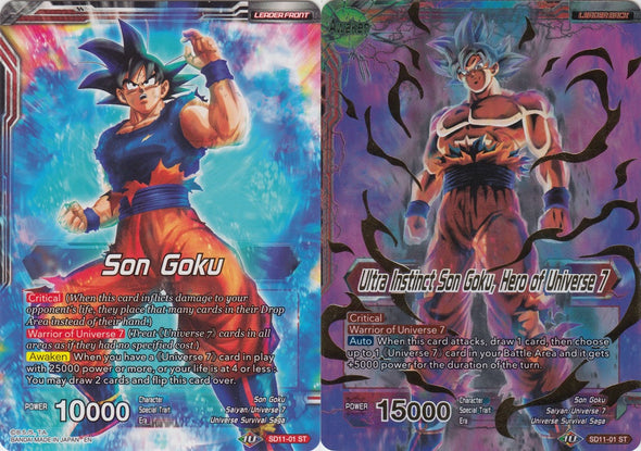 Son Goku // Ultra Instinct Son Goku, Hero of Universe 7 - SD11-01 - Starter Rare available at 401 Games Canada